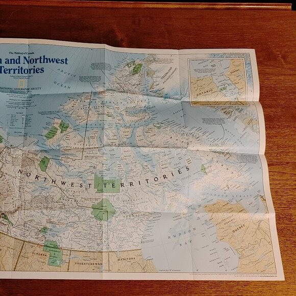 National Geographic The Making of Canada THE NORTH MAP Full Colour Sept 1997 - Picture 5 of 5